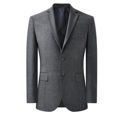 China 70% Wool 30% Polyester Breathable Charcoal Check Soft Suit Coat Man Suit For Men for sale