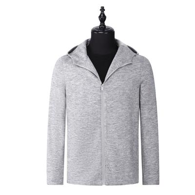 China Gray Fleece Soft Mens Sweater Breathable Coats Boys Clothing Winter Coat for sale