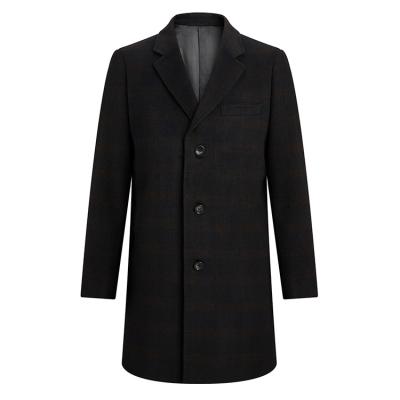 China Breathable Pure Black Polyester Navy Coat Blanket Blazer Custom Long Coats for sale