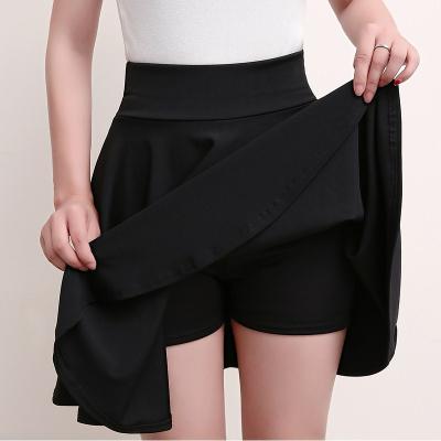 China Viable Girls Black Pleated Bubble Skirt Square Dance Mid Length Plus Size Womens Skirts for sale