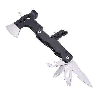 China OEM Mini Survival Emergency Pocket Multi-Tool Machinist Hammer Multi-Tool Hammer Ax With Knife Hatchet Multi Purpose Camping Ax for sale