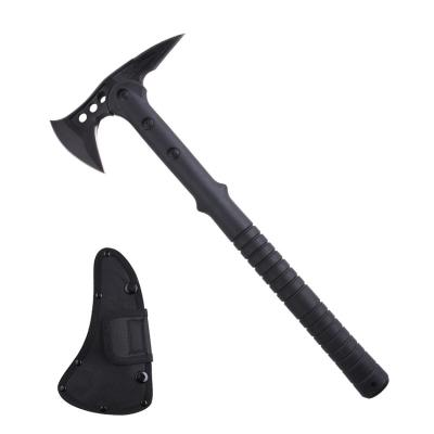 China 2 in 1 Tomahawk Ax Nylon and Fiberglass Handle Camping Hatchet Long Purpose Multi Function Tactical Multi Ax for sale