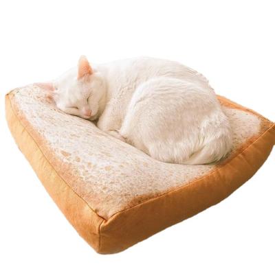 China Hot Sale 40CM Plush Simulation Toast Cushion Plush Cushion Soft Stuffed Square Bread Pillow for sale