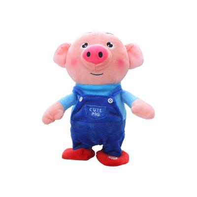 China Eco-friendly Material Plush Doll Funny Talking Singing Electric Pig Walking Animals Toys for sale