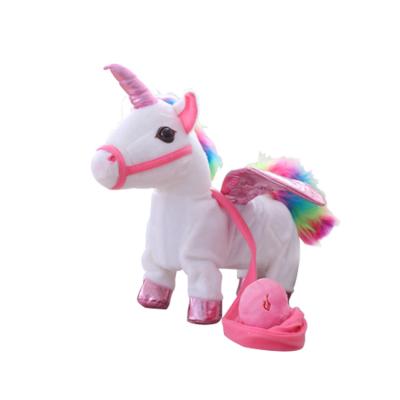 China Unicorn Toy Electric Walking Electronic Music Music Plush Toy Stuffed Funny Toys Animal for sale