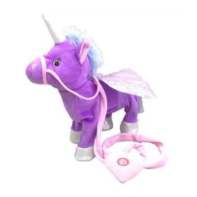 China Unicorn Toy Electric Walking Music Walking Unicorn Plush Toy Stuffed Funny Toys Animal for sale