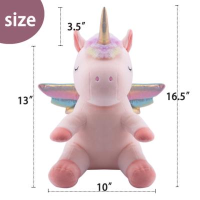 China Pink Plush Unicorn Toy Soft Stuffed Unicorn Toy Unicorn Plush Toy Alicorn Plush Animal for sale