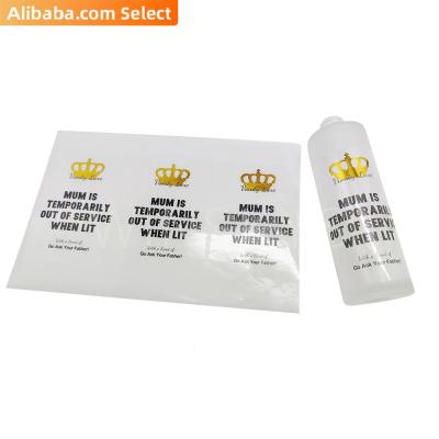 China Clear Decorative Sticker Roll Printing Waterproof Adhesive PET Plastic Custom Emboss Cosmetic Transparent Label Sticker For Bottle for sale