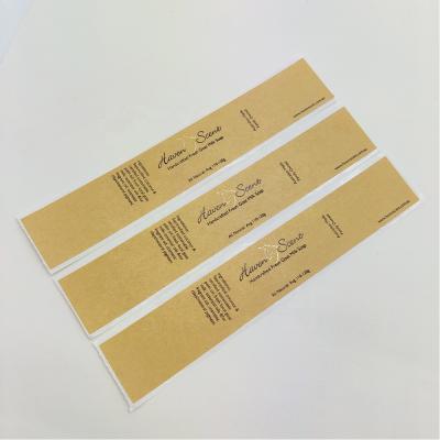 China Waterproof high quality custom brand logo label sticker printing paper gold foil tape yellow adhesive stickers roll for sale