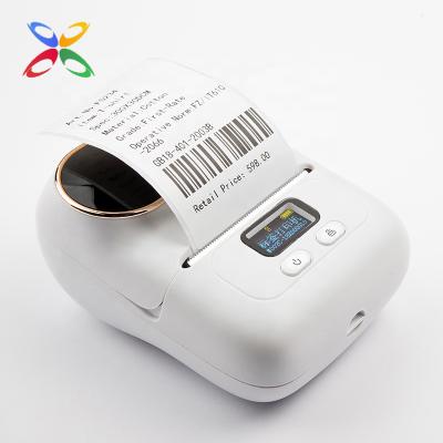 China 58mm Mini Portable Tooth Thermal Printer Label Name Sticker Black and White Handheld Printer Compatible Blue for sale