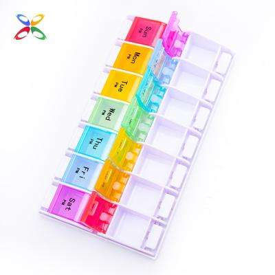 China Wholesale Eco-friendly Weekly Pill Organizer 7 Day Medicine Pill Box Organizer Weekly Pill Case for sale