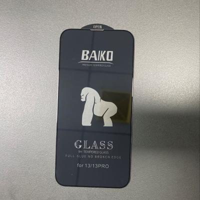 China Mobile Phone Tempered Glass Baiko Silk Printing Aluminum High Dust Screen Protector For iPhone x/xs/xr/xs Max for sale