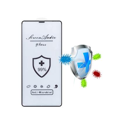 China Anti Bacteria 2.5D Full Glue Antibacterial Tempered Glass Antimicrobial Screen Protector For iPhone 11/11 Pro/11 Pro Max for sale