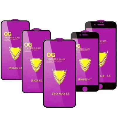 China NEW OG Mobile Phone Armor 9H Gold Tempered Glass For iPhone 12 pro 6.1 Max 6.7 Tempered Glass Screen Protector for sale