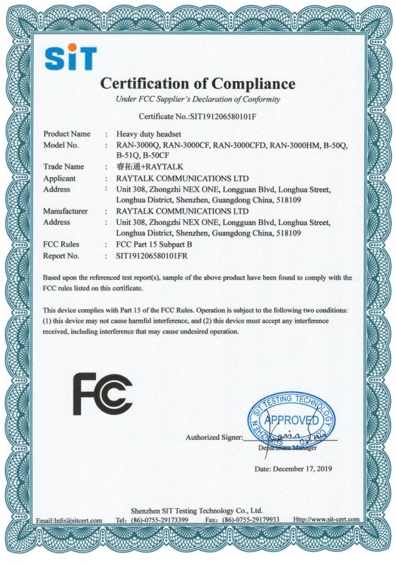 FCC - Raytalk Communications Ltd.