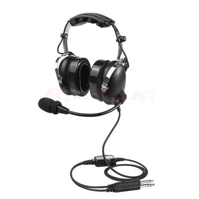 China Headband Customize GA PNR Pilot Aviation Headset Flexible B oom microphone with dual plugs PJ-068 and PJ-055 for sale