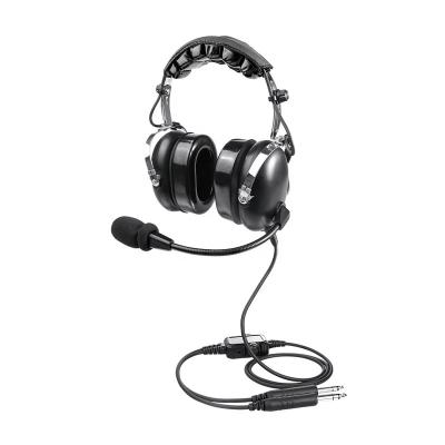 China Headband PNR Sound Canceling Pilot Aviation Headset with Dual GA Plugs for Intercom for sale