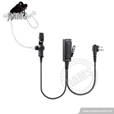 China Two Wire In-Ear Acoustic Tube Monitoring Kit Earpiece With Lapel PTTs For Motorola CP88 CP040 EP450 GP200 for sale