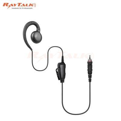 China With Small PTTs And Lapel MIC For Motorola Radio CLPe Series Ear Hook Two Way Radio Earpiece With MIC 1 Terminal 3.5mm For Police Security for sale