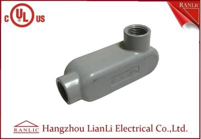 China UL Standard PVC Coated Aluminum LL Conduit Body With Screws , Gray for sale