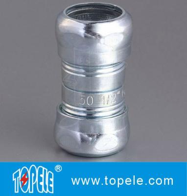 China 514B Zinc Plated Steel EMT Compression Coupling , EMT Coupling 1/2 Inch To 4 Inch for sale