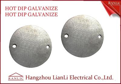 China 0.5mm to 1.2mm Steel Round Junction Box Cover Pre - Galvanized 65mm Diameter for sale