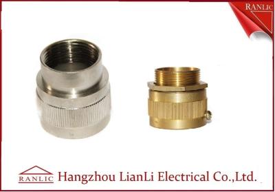 China Brass Male & Female Flexible Conduit Adaptor with Nickle Plated 20mm 25mm for sale