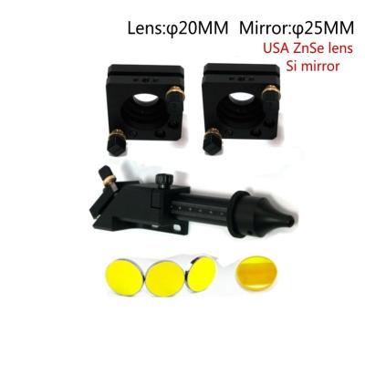 China CO2 laser head set 20MM laser lens 25MM Si reflect mirror mount for laser engraving machine for sale