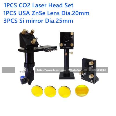 China high quality CO2 laser head & Reflective Mirror 25mm & Focus Focal Lens 20mm Integrative Mount for laser cutter for sale