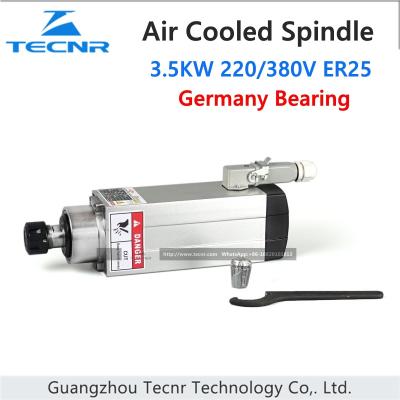 China 3.5KW air cooled spindle 220V 380V ER20 with 4 ceramic bearing for sale