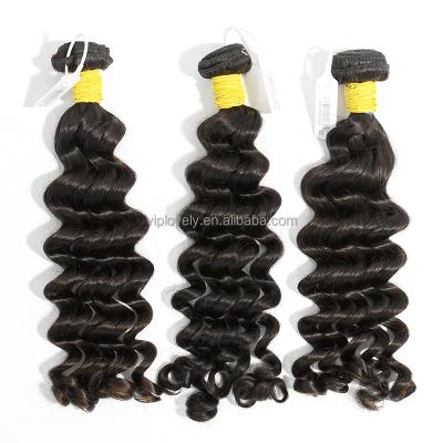 China 2022 viplovely hair 100% raw unprocessed deep wave hair weft for sale