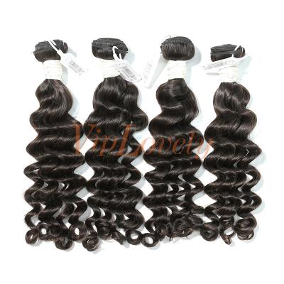 China Raw 100% Virgin Hair Wholesale Vendors Hair Deep Wave Hair Bundles Natural Color 12-30 Inch Remy Hair Extension Apple Girl for sale