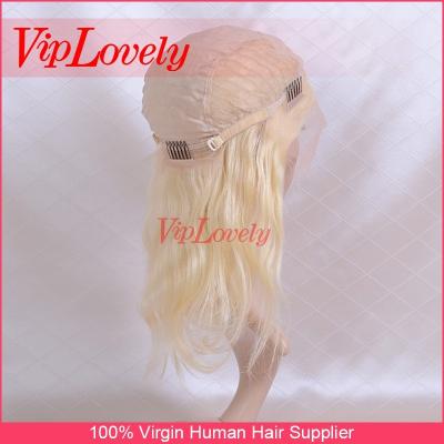 China VipLovely Factory Fast Delivery High Quality 100%human Hair Braided 613 Blonde Full Lace Wigs / Lace Front Wig for sale