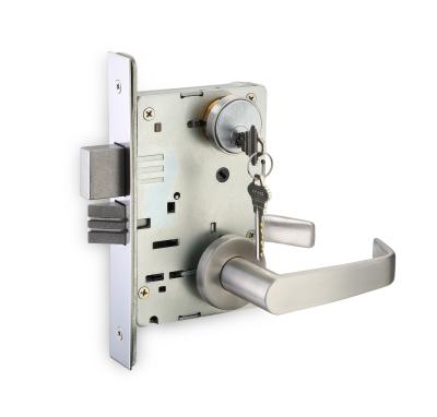 China Solid SS304 Levers HARDWOOD Grade 1 Mortise Lock With Dorm Or Exit BHMA Certificate US32D Finish GL25 Lock for sale