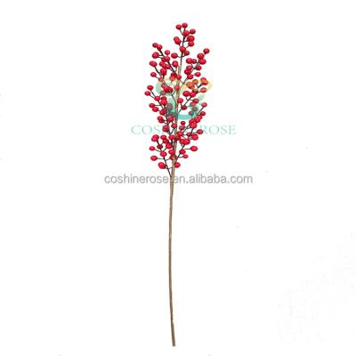 China Home Decor Berry Fruit Stems High Quality Plastic Realistic Artificial Fruit Decor Christmas Party for sale