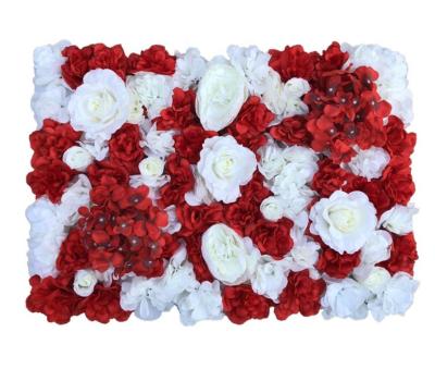 China Wholesale Natual Touch Artificial Silk Flower Rose Flower Wall Backdrop For Wedding Party for sale