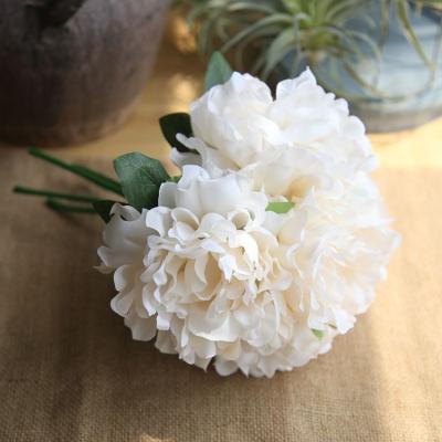 China Natural Creative Decorative Faux Peony Real Touch Flower Gift Silk Touch Flower Bouquet for sale