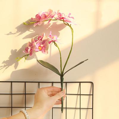 China Luxury Natual Touch Coshinerose Brand Chinese Style Phalaenopsis Artificial Silk Butterfly Orchid Rose Phalaenopsis Flower for sale