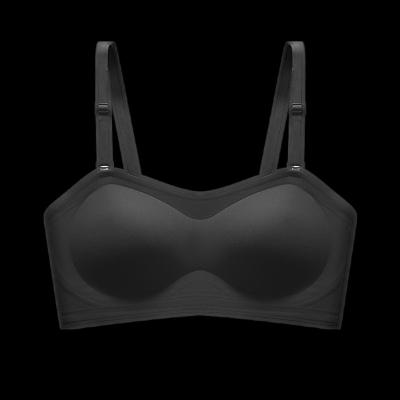 China Anti-pilling A line bra without underwire solid support chest lift the shoulder strap is removable everything goes with the boobs body bra for sale