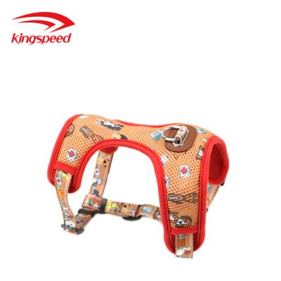 China New Arrival Cartoon Dog Harness Custom Viable Print Viable Pattern Adjustable Dog Harness Vest,Tactical Dog Harness Set for sale