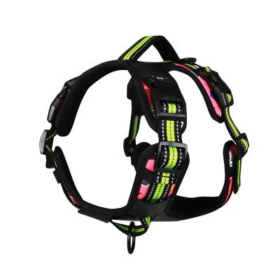 China Factory Supply New Arrival Reflective Adjustable Dog Harness ,Easy Operate Reflective Luxury Dog Wide Leg Harness for sale