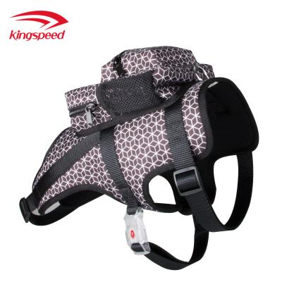 China Dongguan Sustainable Pet Training LED Dog Harness With Zipper Backpack Manufacturers Wholesale for sale