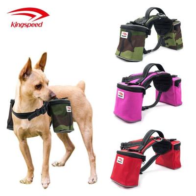 China Sustainable Hot Selling Pet Supplies Custom Traveling Camping Hiking Dog Saddle Backpack Harness for sale