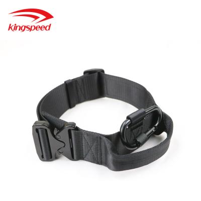 China Custom Strong Tactical Dog Collars Logo Viable For Large Dogs Pet Collar Nylon Training Hunting Leash Accessories for sale