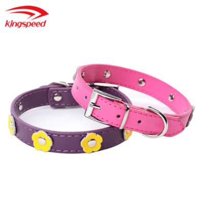 China Custom Adjustable Heavy Duty Customize Waterproof Classic Pet Dog Training Luxury Leather Collar for sale