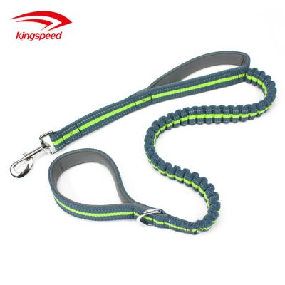 China Bungee Sustainable Shock Absorbing Dog Leash With Double Neoprene Padded 2 Handles for sale