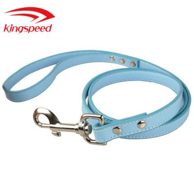 China Viable Custom Design Lightweight Heavy Duty Training PU Leather Or Real Leather Dog Lead Leash For Walking Dog for sale