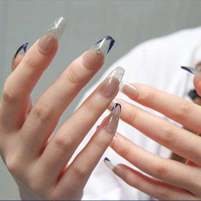 China New Fashion French Custom Adhesive High Quality False Nails Private Label Tips Long Artificial Nails for sale