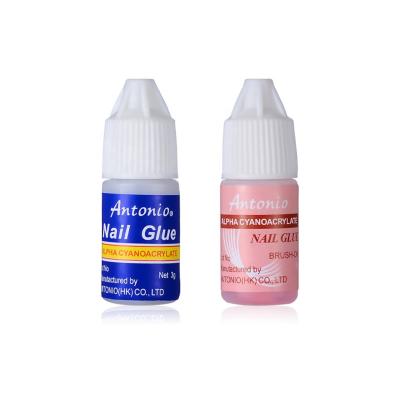 China 20*56mm Craft Nail Supplier 1 Bottle Fake Nails Stones And Acrylic False Nails Glue 3G Viscosity Strong Nail Art Rhinestone Glue NG001 for sale