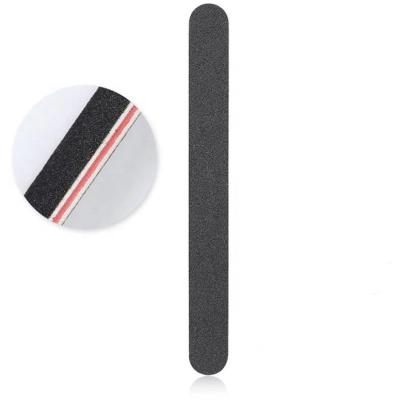 China Nail Polish Tools 100/180 Grit Nail File Black Folder Double-sides Acrylic Nail Polish Tools Sand Custom Nail Art File NPF011 for sale